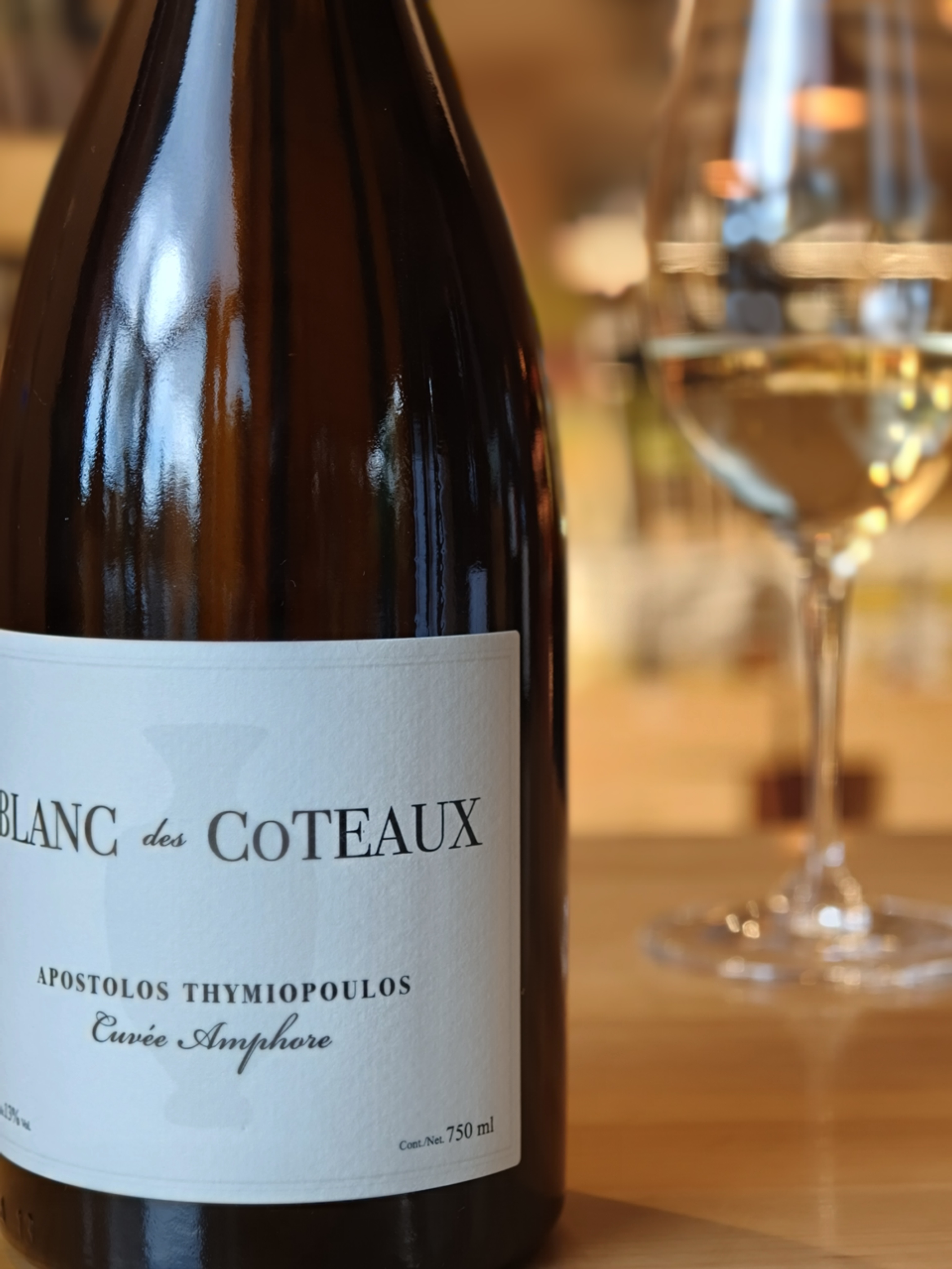 Blanc des Côteaux Αμπελώνες Θυμιόπουλου — Σπάνιο ελληνικό κρασί Halfglass Κηφισιά